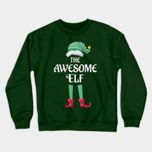 The Awesome Elf Christmas Matching Pajama Family Party Gift Crewneck Sweatshirt